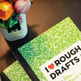 Notebooks on a table